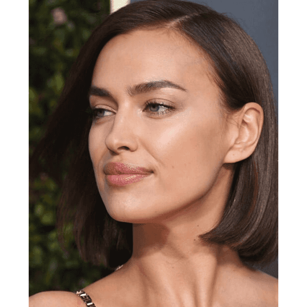 Irina Shayk at the Golden Globes with hair by Harry Josh.