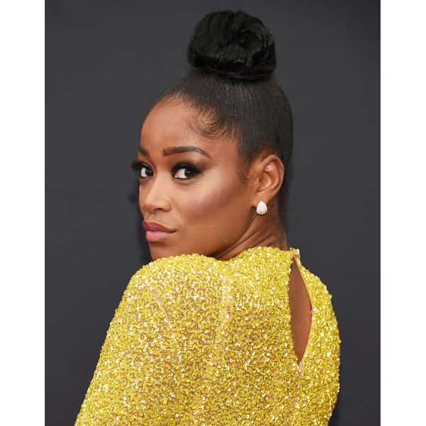 Get The Look Keke Palmer Sleek Topknot Slicked Back Bun Ann Jones @ann_joneshair Matrix