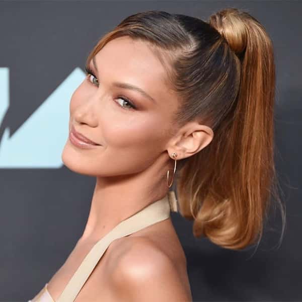 Get The Look Bella Hadid Snatched Retro Pony MTV VMAS 2019 Video Music Awards Matrix Biolage Styling Ponytail Danielle Priano @daniellepriano
