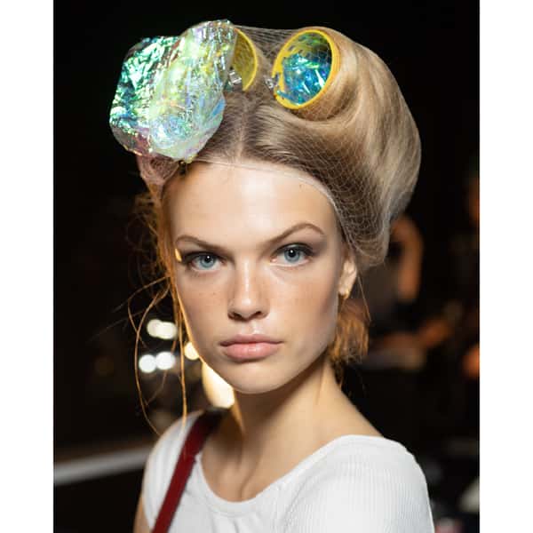 dyson supersonic blow dryer backstage brandon maxwell runway hair