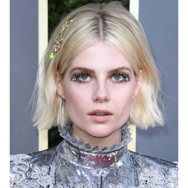 Golden Globes 2020 Jenny Cho @jennychohair Lucy Boynton Virtue ghd 60s Inspired Bardot Bob How To