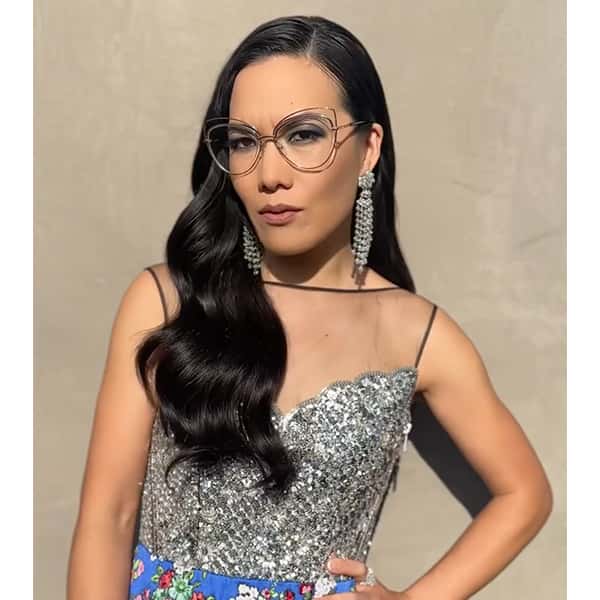 Ali Wong at Emmy Awards 2024 Hair by Clayton Hawkins