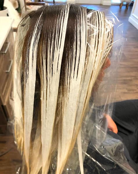 Bright Blonde Balayage Technique