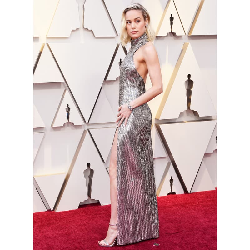 Brie Larson 2019 Oscars hair Academy Awards Celine dress Bryce Scarlett Moroccanoil