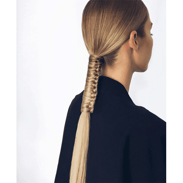 braids, blonde hair, ponytail