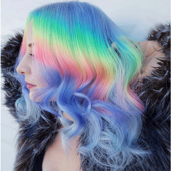 unicorn, pastel hair color, long hair