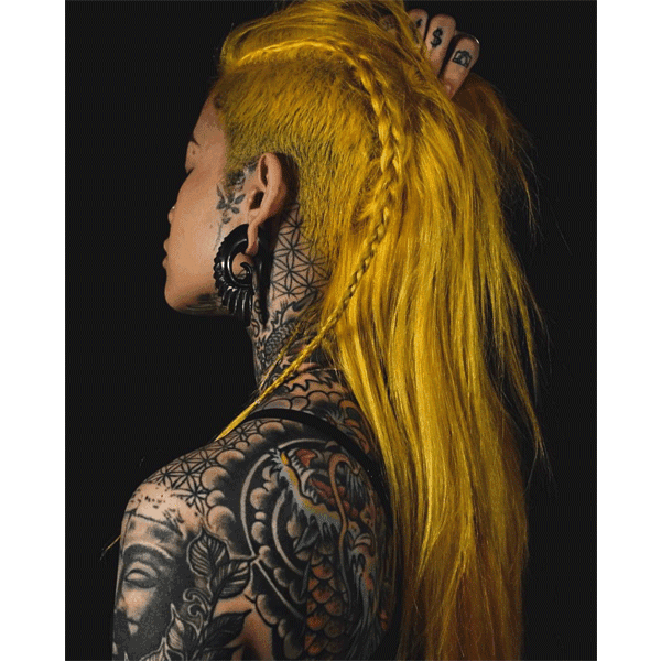 gold hair, long hair, braids,