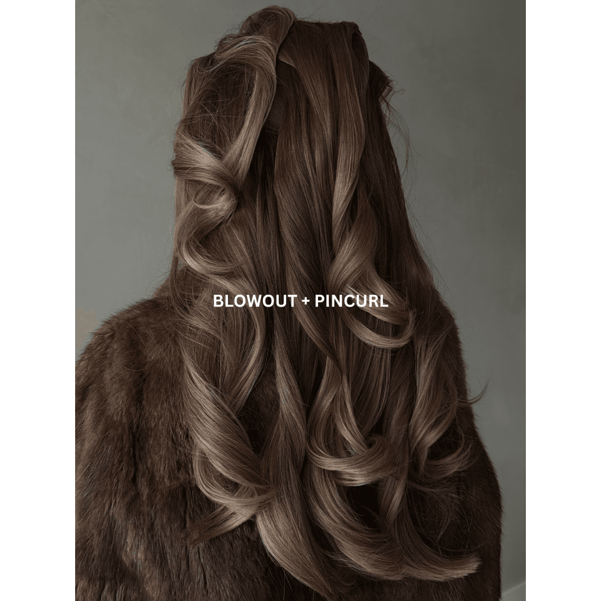 brown butter blonde hair blowout and pin curl