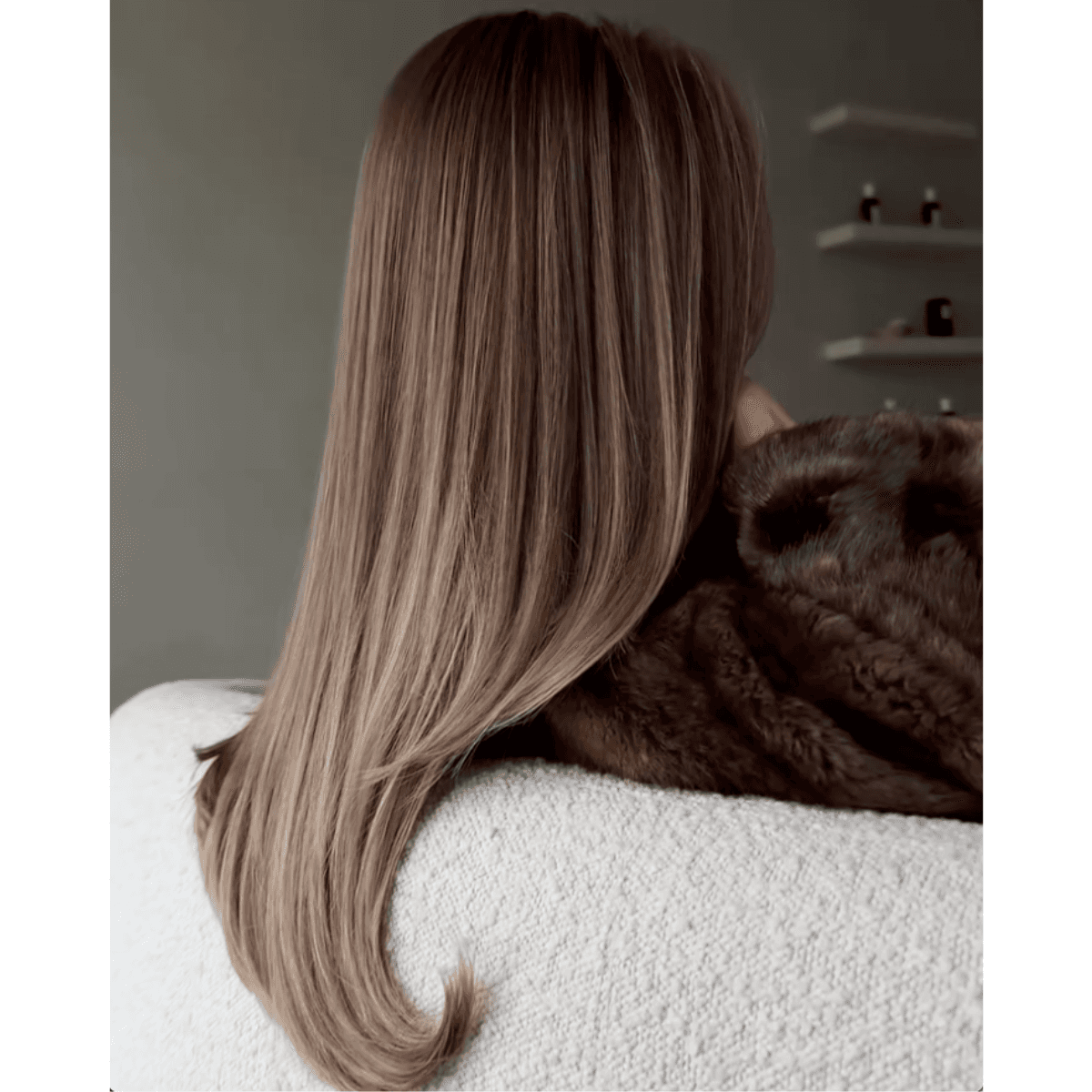 finished color back view brown butter blonde hair Photo Credit Instagram via @taya.hair