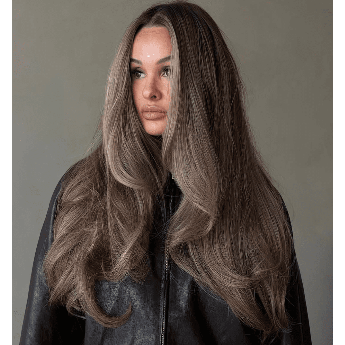 long blowout on brown butter blonde hair Photo Credit Instagram via @taya.hair