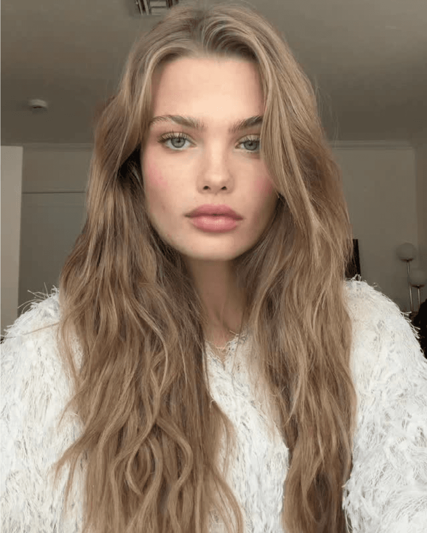 long brown butter blonde waves